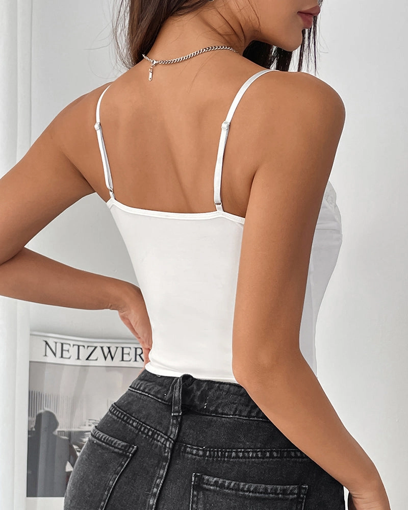 Elegant Front Lace-up Corset Bustier