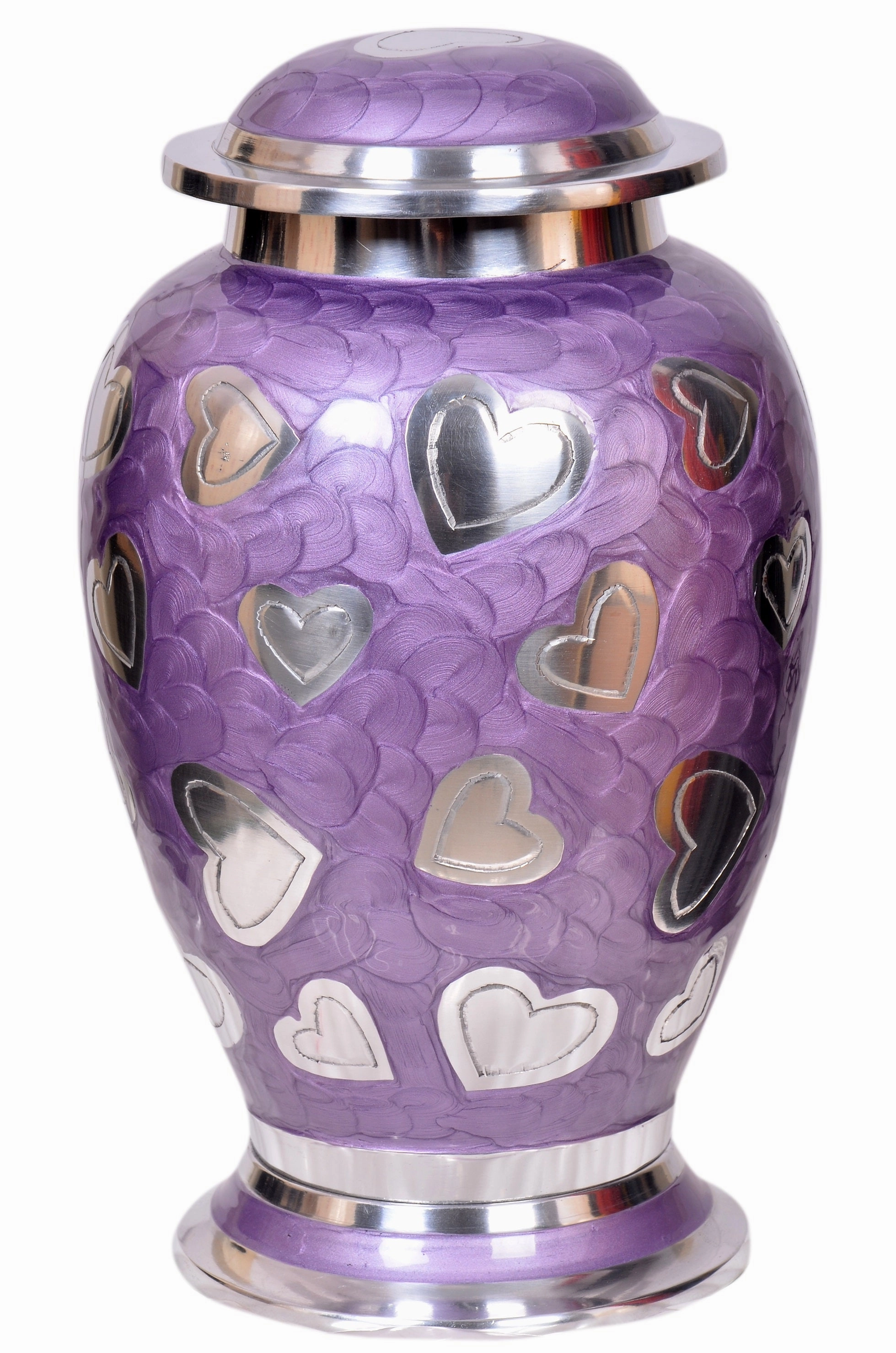 Elegant Lavender & Silver Cremation Urn