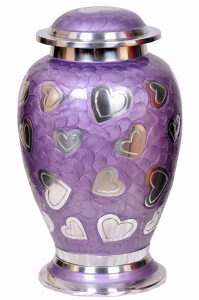 Elegant Lavender & Silver Cremation Urn