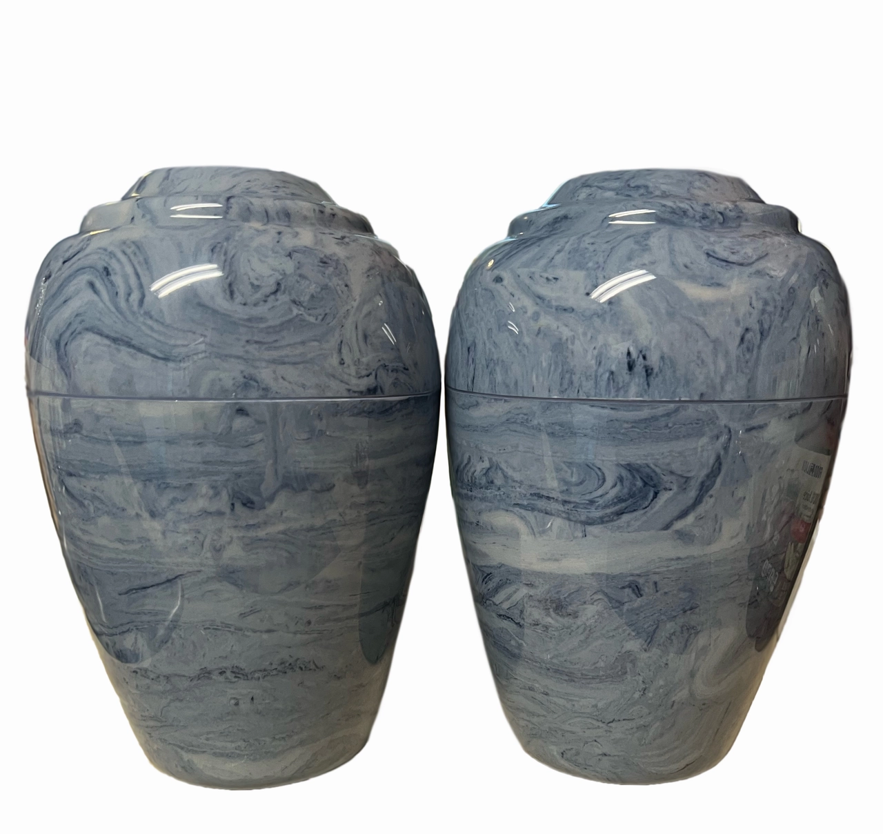 Grecian Cultured Marble Urn in Sky Blue