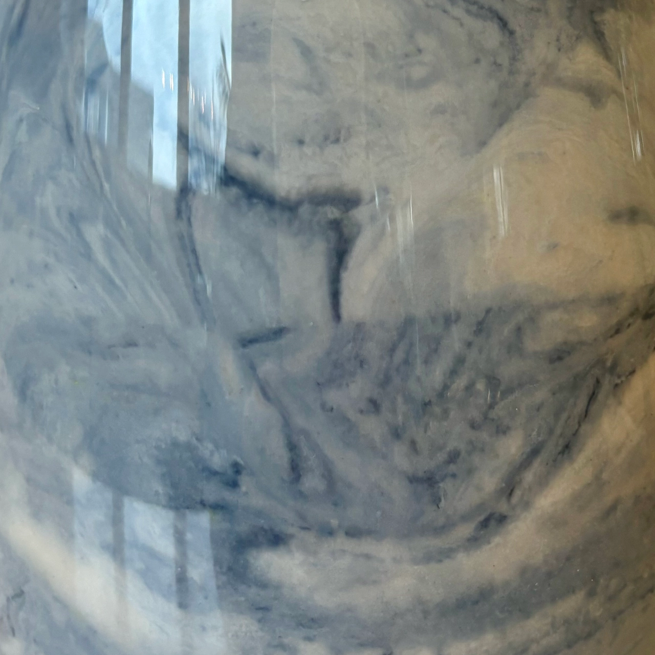 Grecian Cultured Marble Urn in Sky Blue
