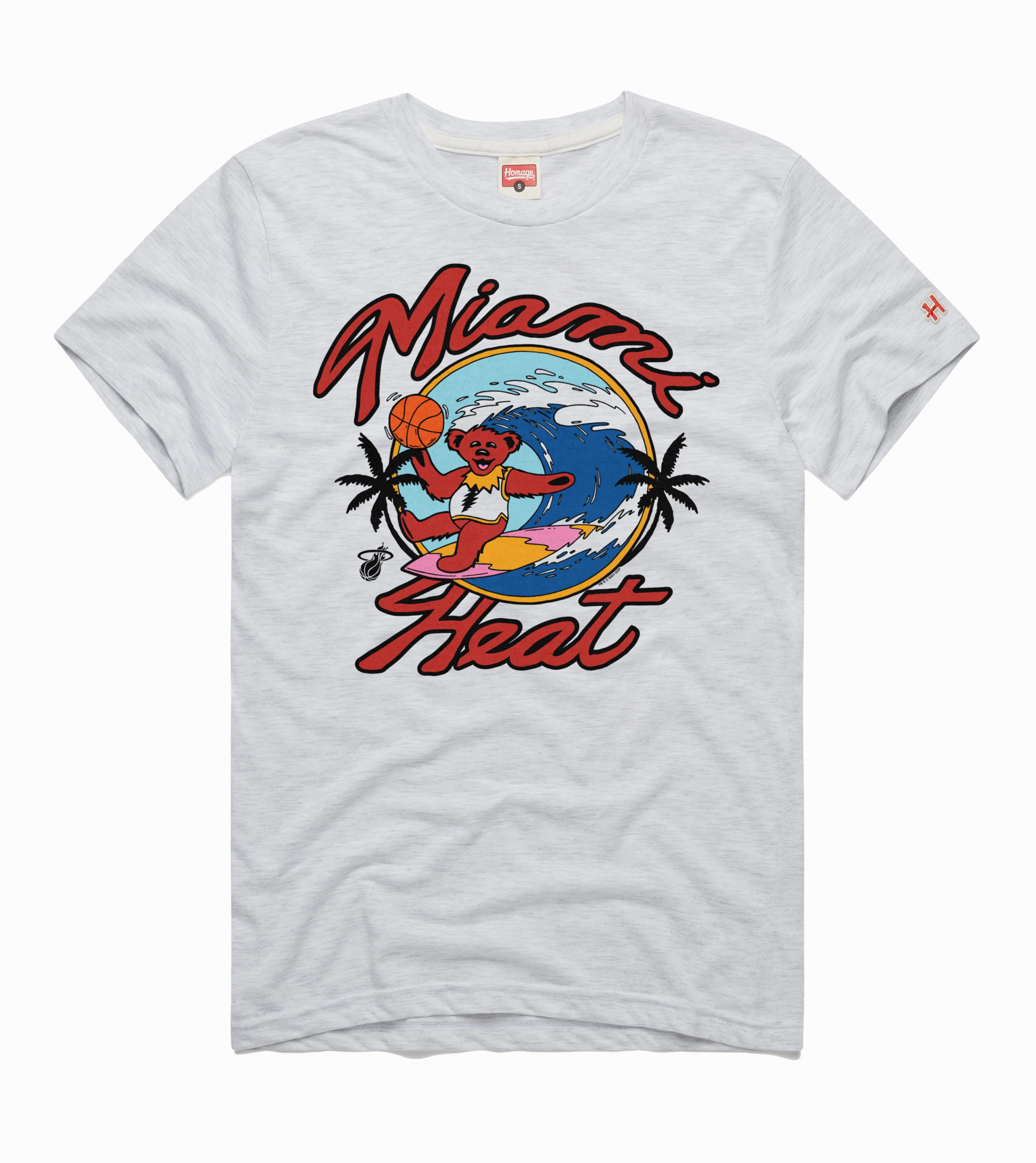 Homage Miami HEAT Greatful Dead White Tee
