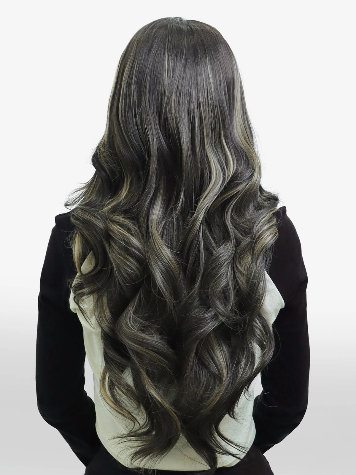 IMstyle Chrissy Tea Black with Highlight 28inches layer Cut Free part Lace Front Wig Daily-F100-2450 (SharaCollection)