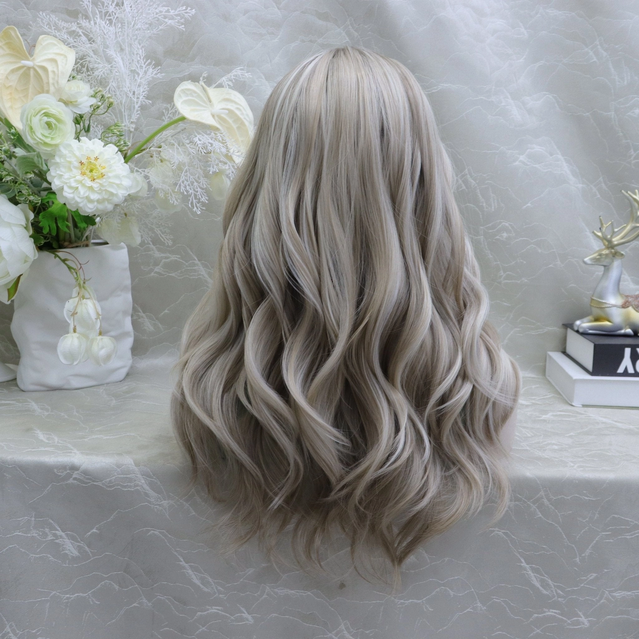 IMstyle Lona ash blonde with big highlights Tpart lace front glue less TK112-2418