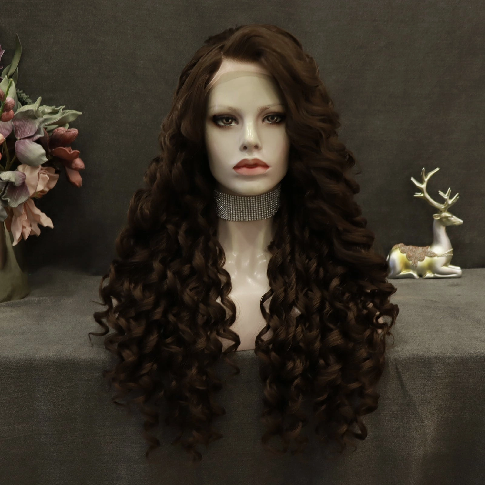 IMstyle Madison deep curly 26‘’ 13*2 lace front wigs grey&red&blonde&black&brown&ombre
