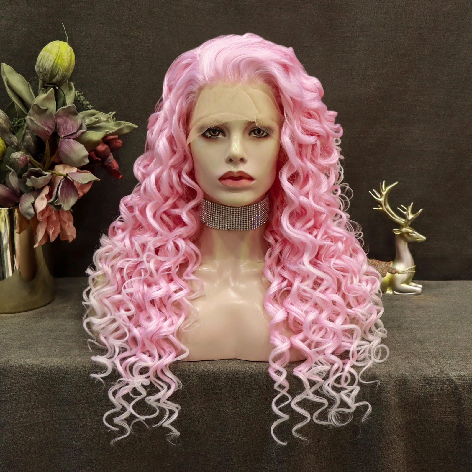 IMstyle Madison deep curly 26‘’ 13*2 lace front wigs grey&red&blonde&black&brown&ombre