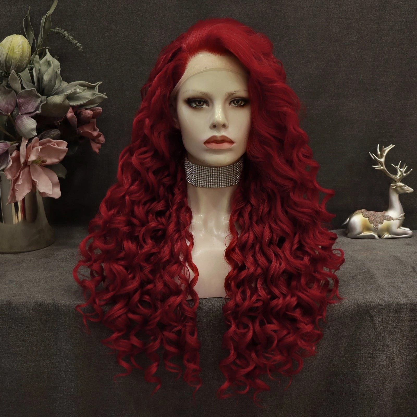 IMstyle Madison deep curly 26‘’ 13*2 lace front wigs grey&red&blonde&black&brown&ombre