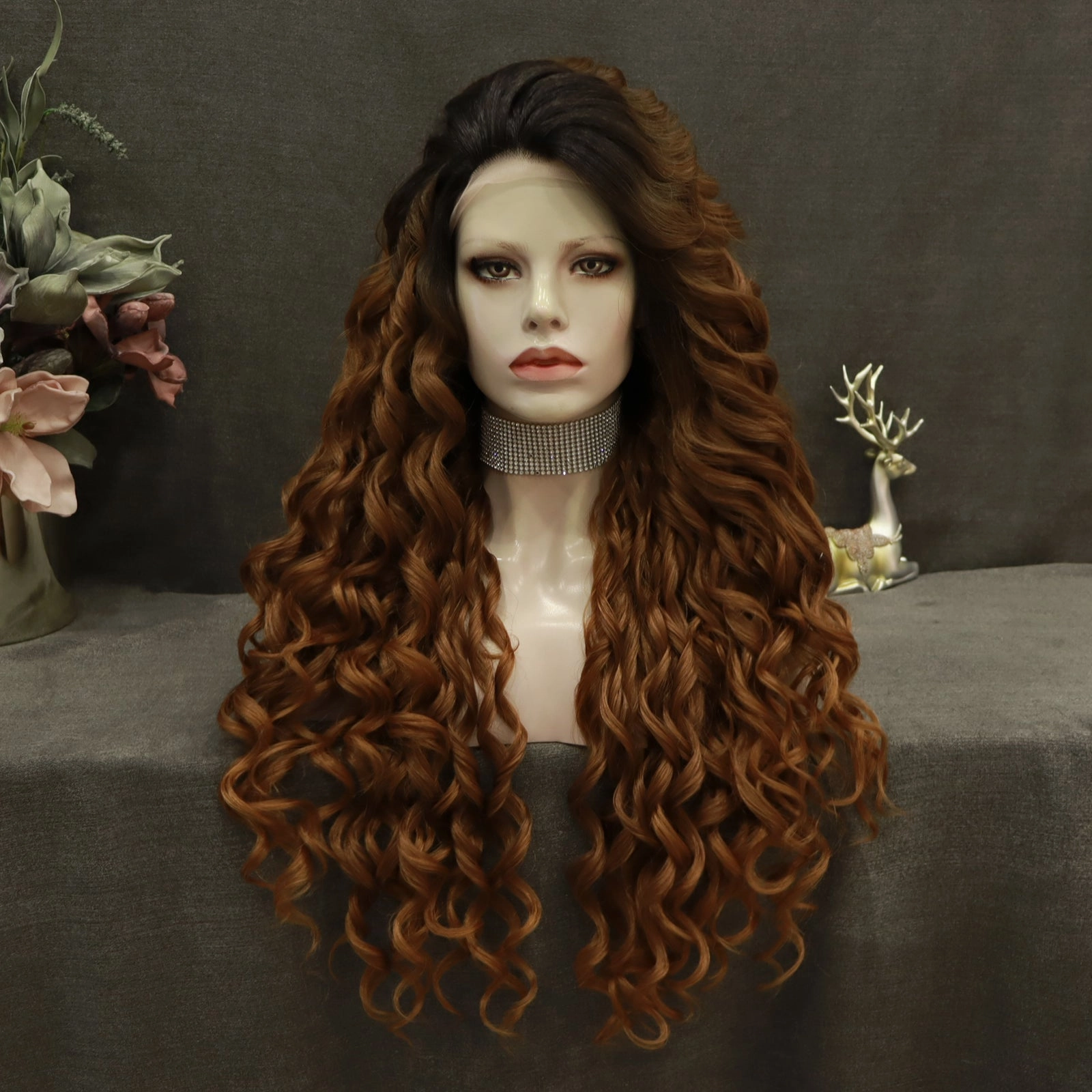 IMstyle Madison deep curly 26‘’ 13*2 lace front wigs grey&red&blonde&black&brown&ombre