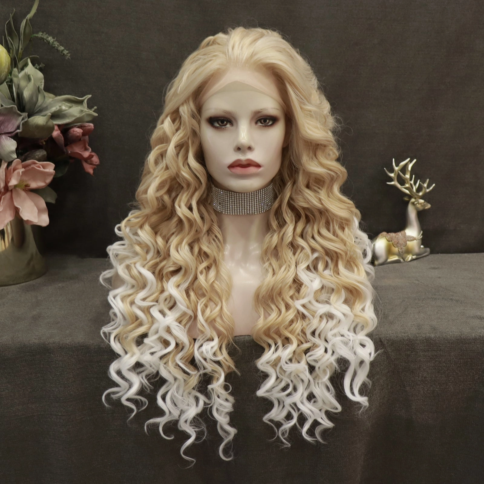 IMstyle Madison deep curly 26‘’ 13*2 lace front wigs grey&red&blonde&black&brown&ombre
