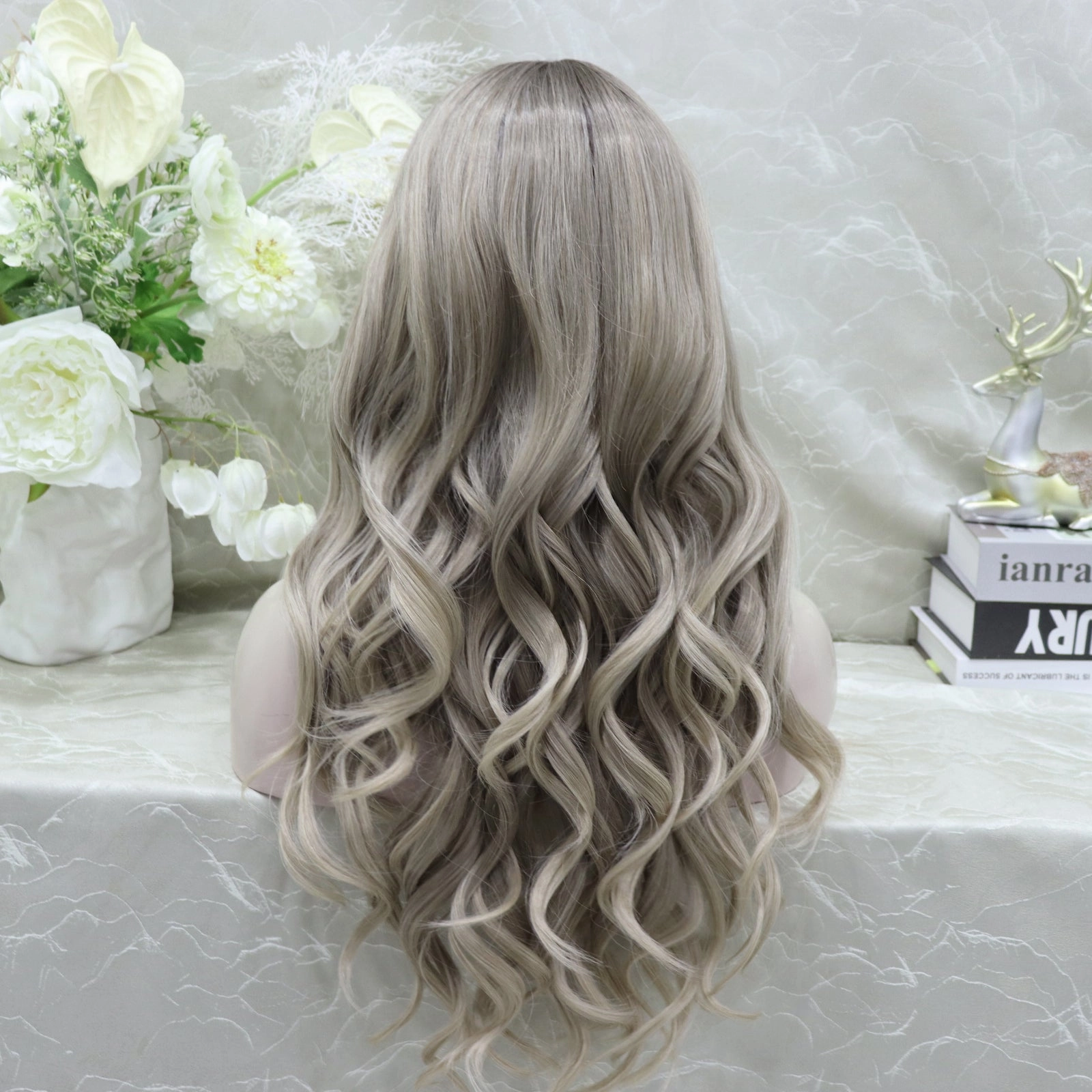 IMstyle Shastina New big Lace Free parting ashy Blonde with Soft rooting 13*4 (Nicole)