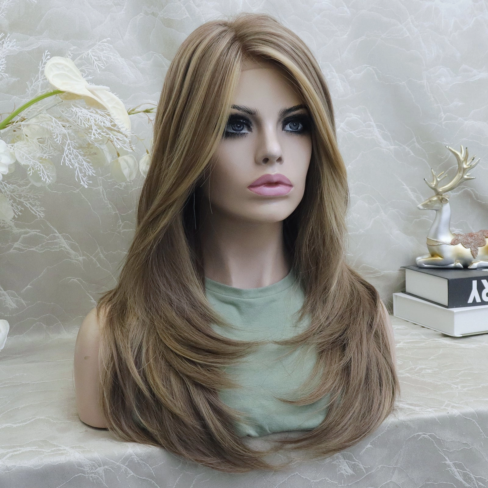 Imstylewigs  Kaylie Mocha Brown  Wolf Cuting Lace Front Wigs