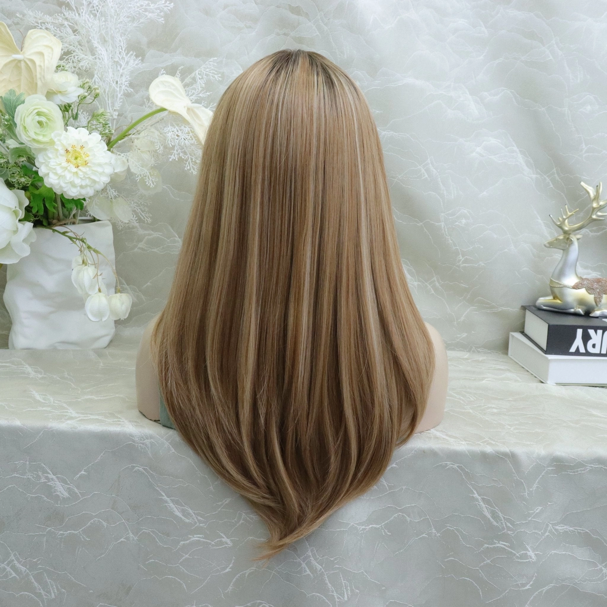 IMstylewigs Kim Tpart Glueles Strawberry Blonde 24 Inches Lace Front Wigs