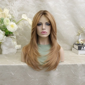 IMstylewigs Kim Tpart Glueles Strawberry Blonde 24 Inches Lace Front Wigs