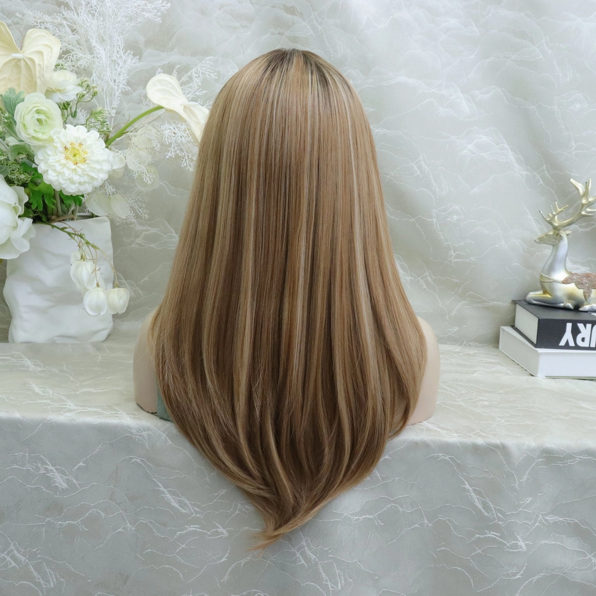 IMstylewigs Kim Tpart Glueles Strawberry Blonde 24 Inches Lace Front Wigs