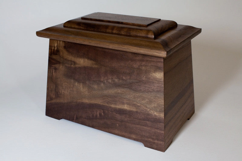 Lilies Astoria Cremation Urn with Wood Inlay Art