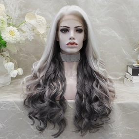 Morgana 13*4 free parting glueless with band salt and pepper color old money vibe