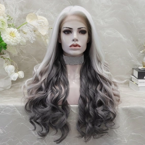 Morgana 13*4 free parting glueless with band salt and pepper color old money vibe