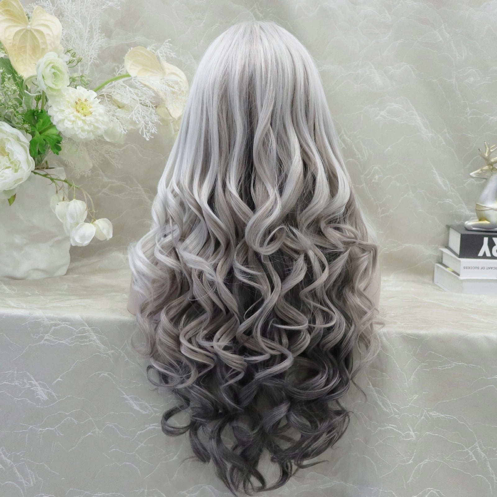 Morgana 13*4 free parting glueless with band salt and pepper color old money vibe