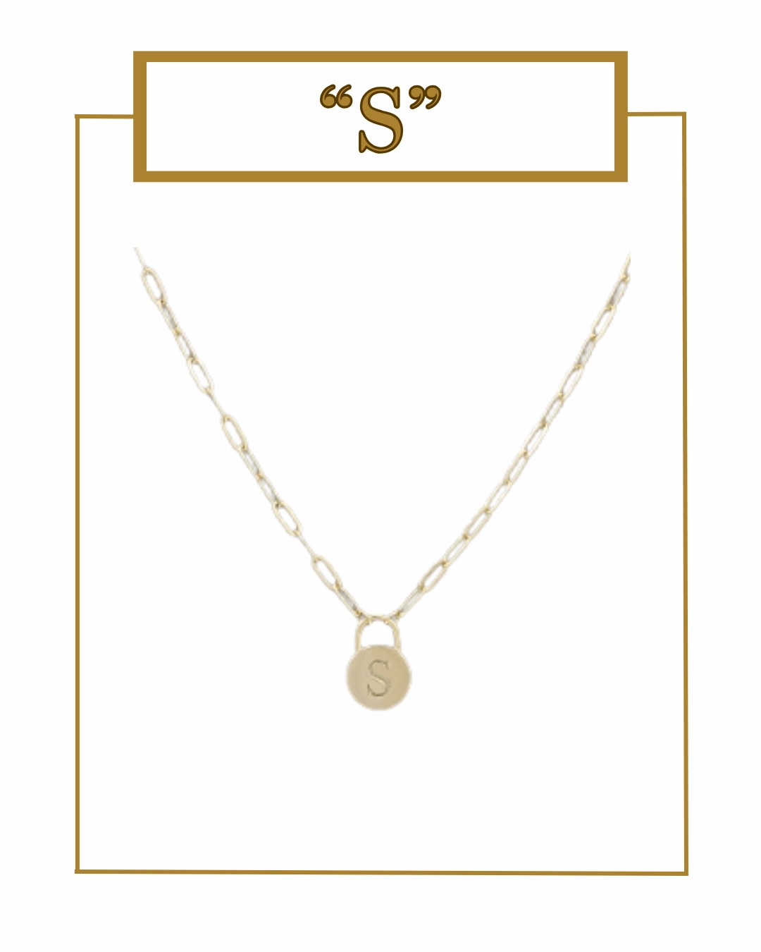 Padlock Initial Pendant