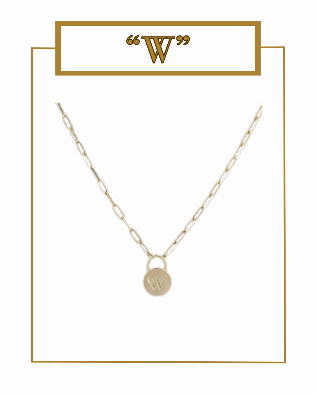 Padlock Initial Pendant