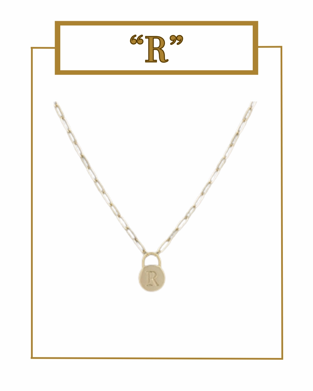 Padlock Initial Pendant