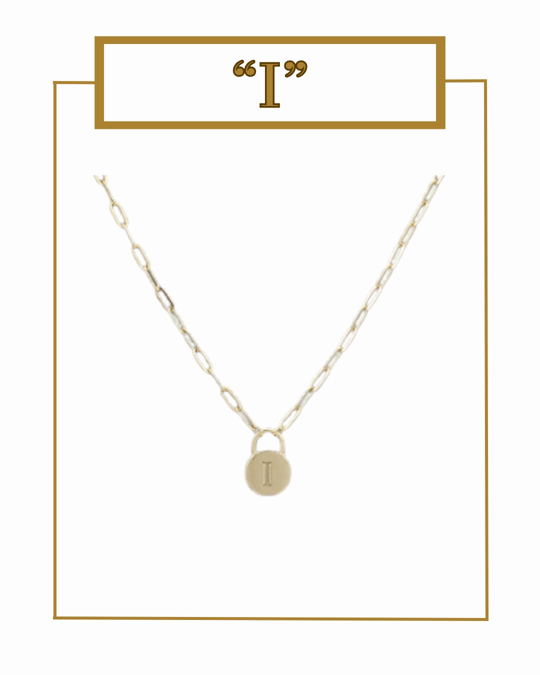 Padlock Initial Pendant