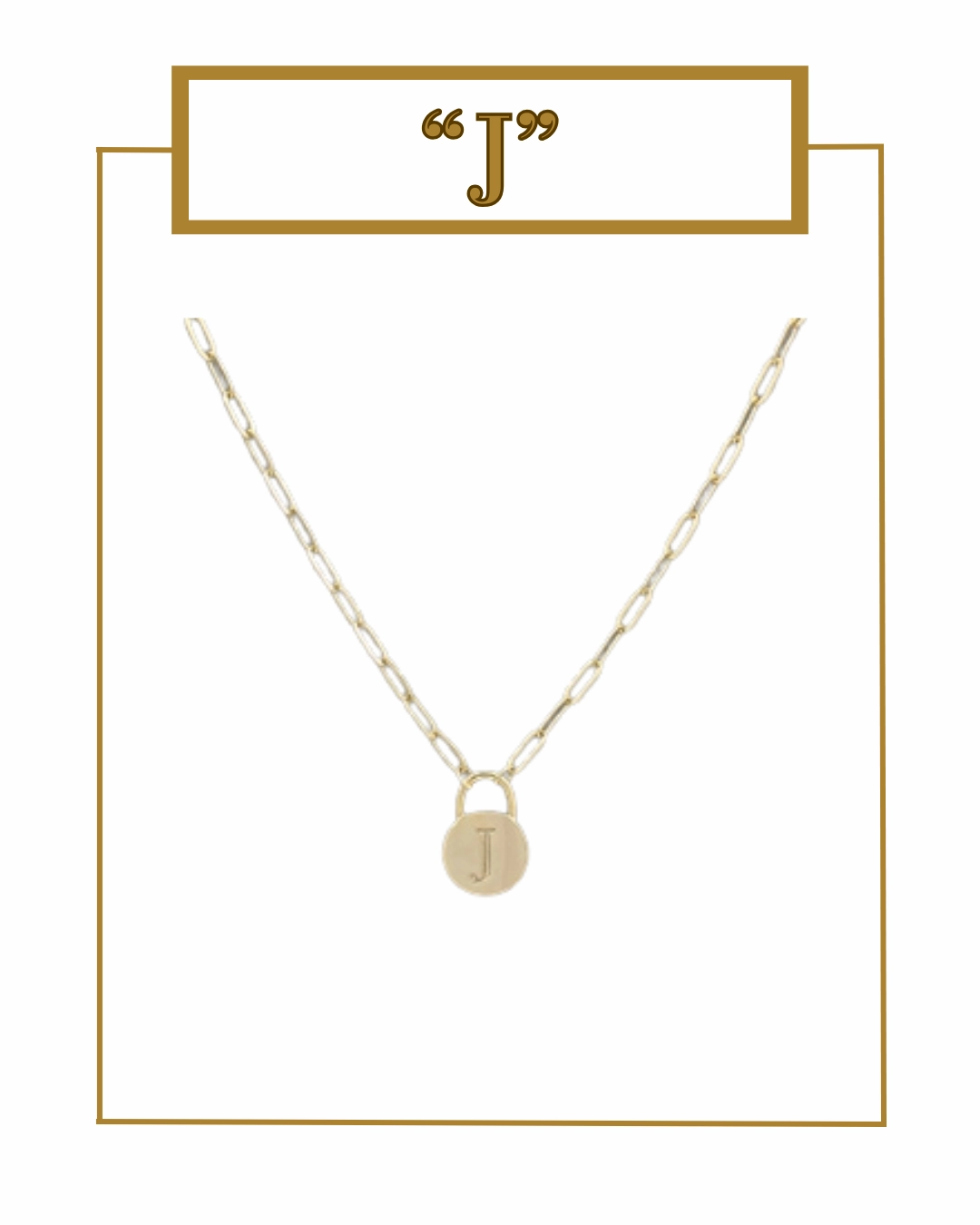 Padlock Initial Pendant