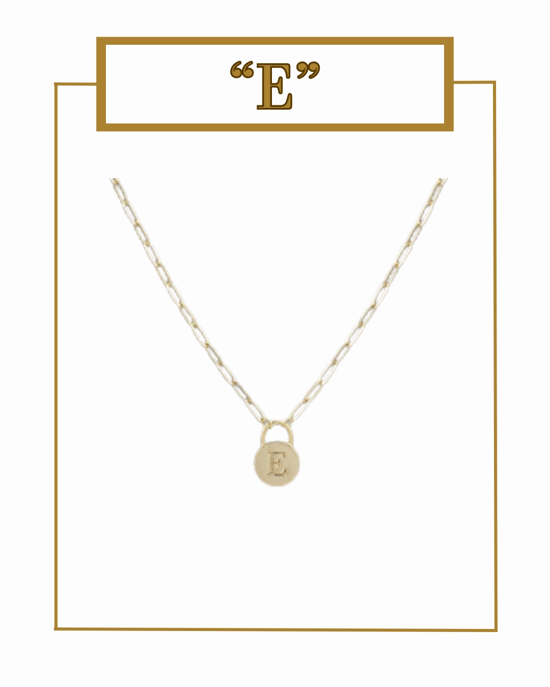 Padlock Initial Pendant