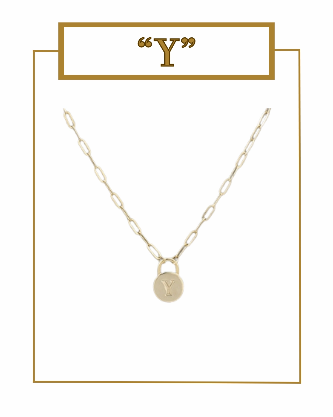 Padlock Initial Pendant