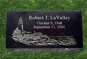 Personalized Granite Grave Marker - Lighthouse