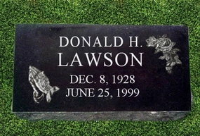 Personalized Granite Grave Marker - Praying Hands