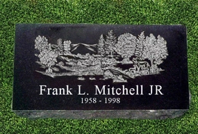 Personalized Granite Grave Marker - Woodlands