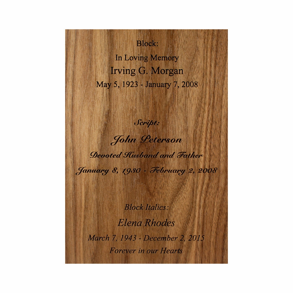 Photo Display Cremation Urn in Walnut