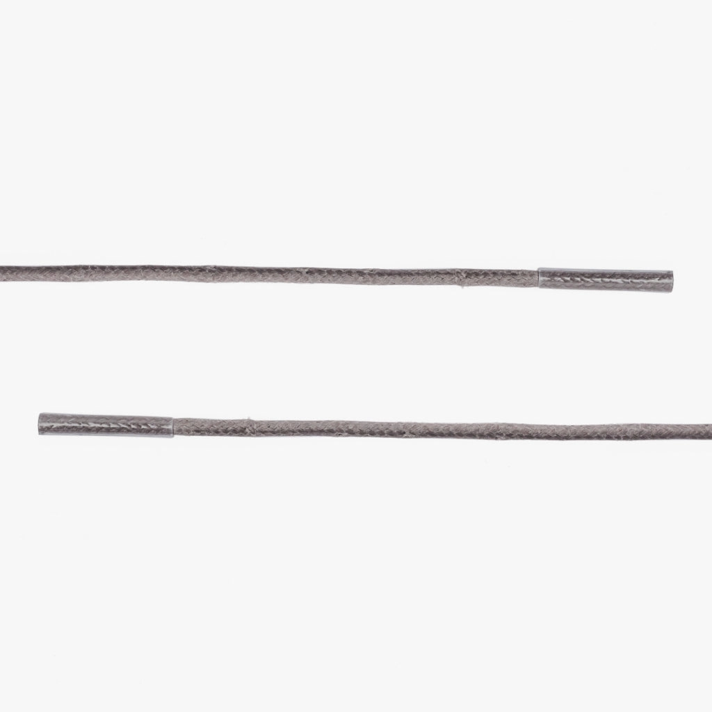 Round Waxed Cotton Laces | Grey