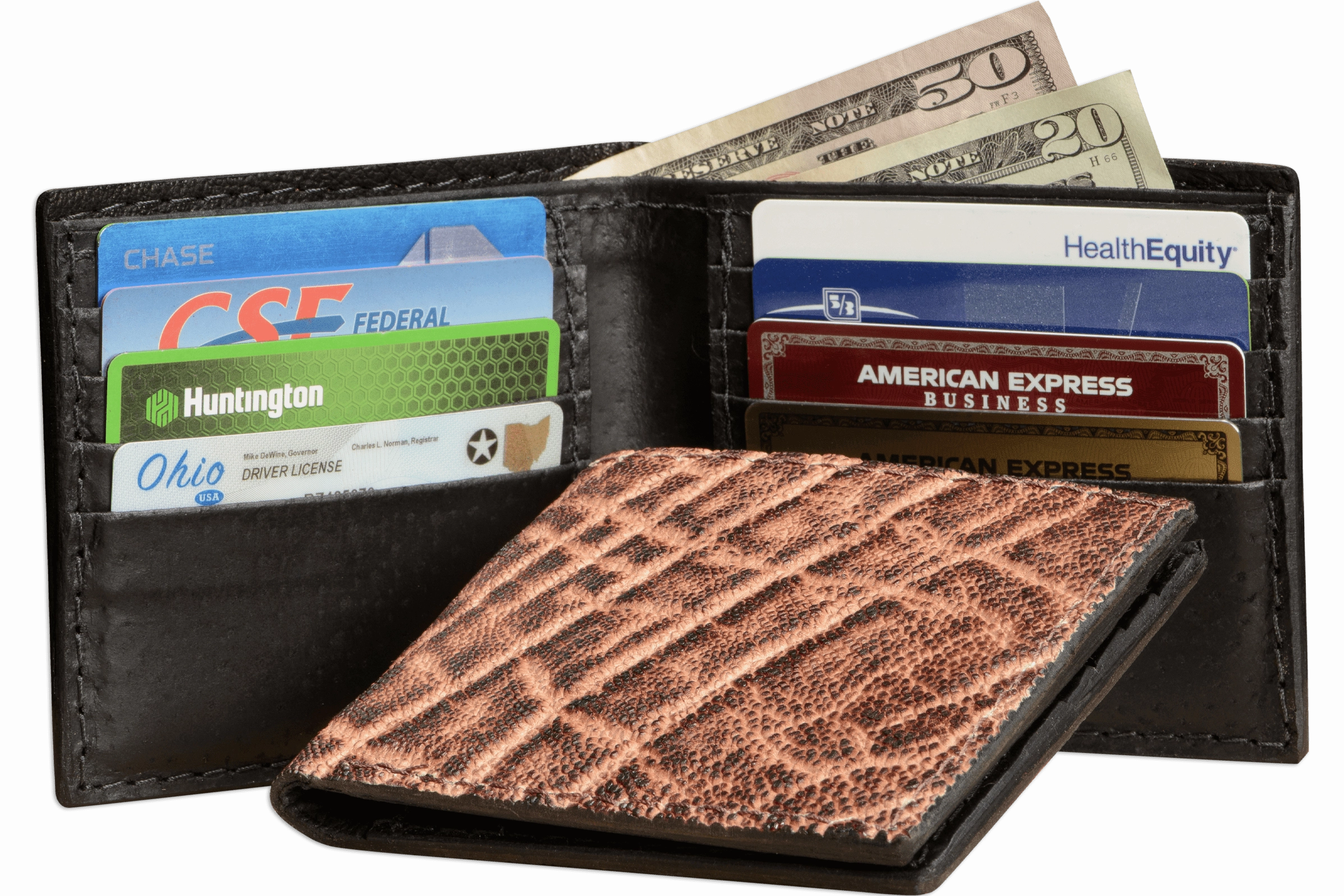 Rustic Brown Elephant Bifold Wallet
