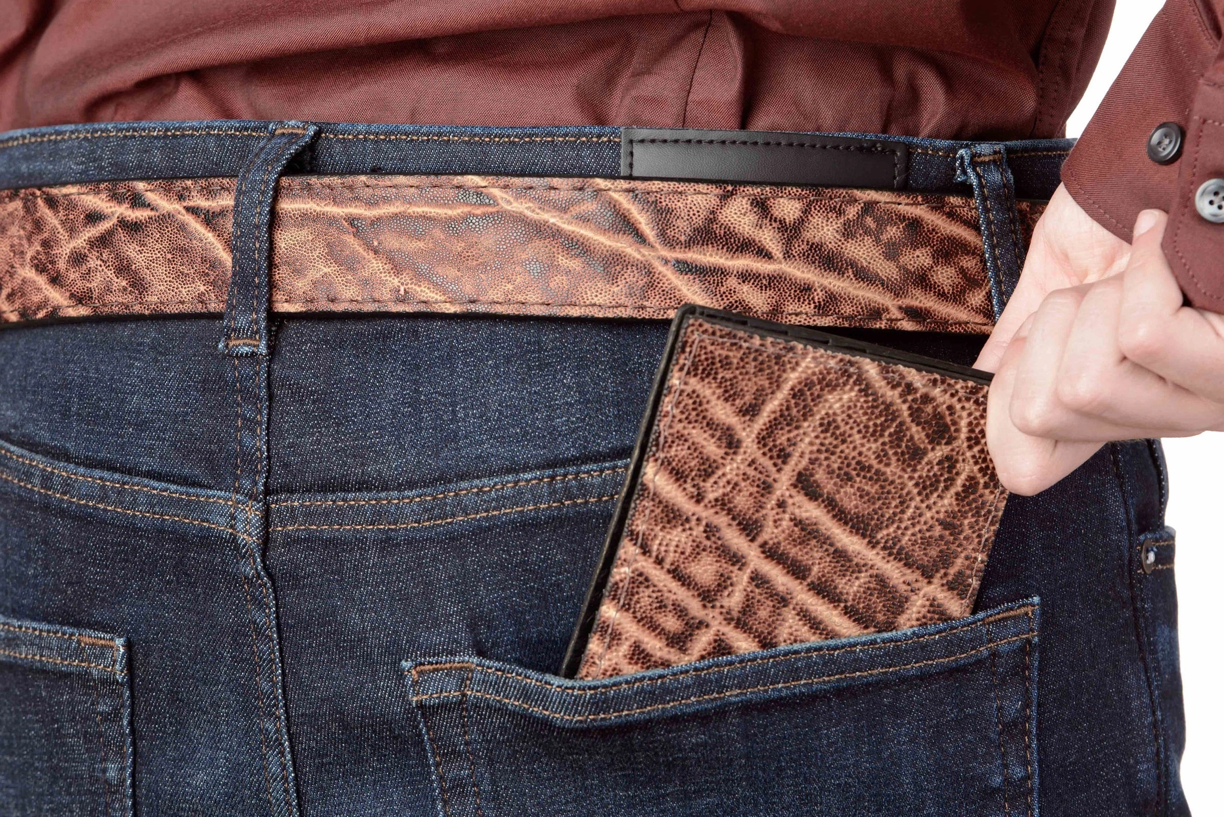 Rustic Brown Elephant Bifold Wallet