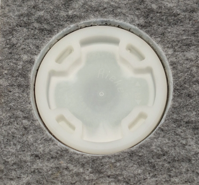 Small Cube Cultured Marble Urn in Silver Gray