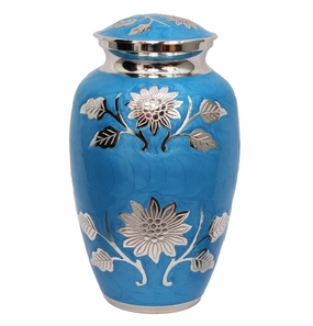 Sunflower Engraved Brass Cremation Urn