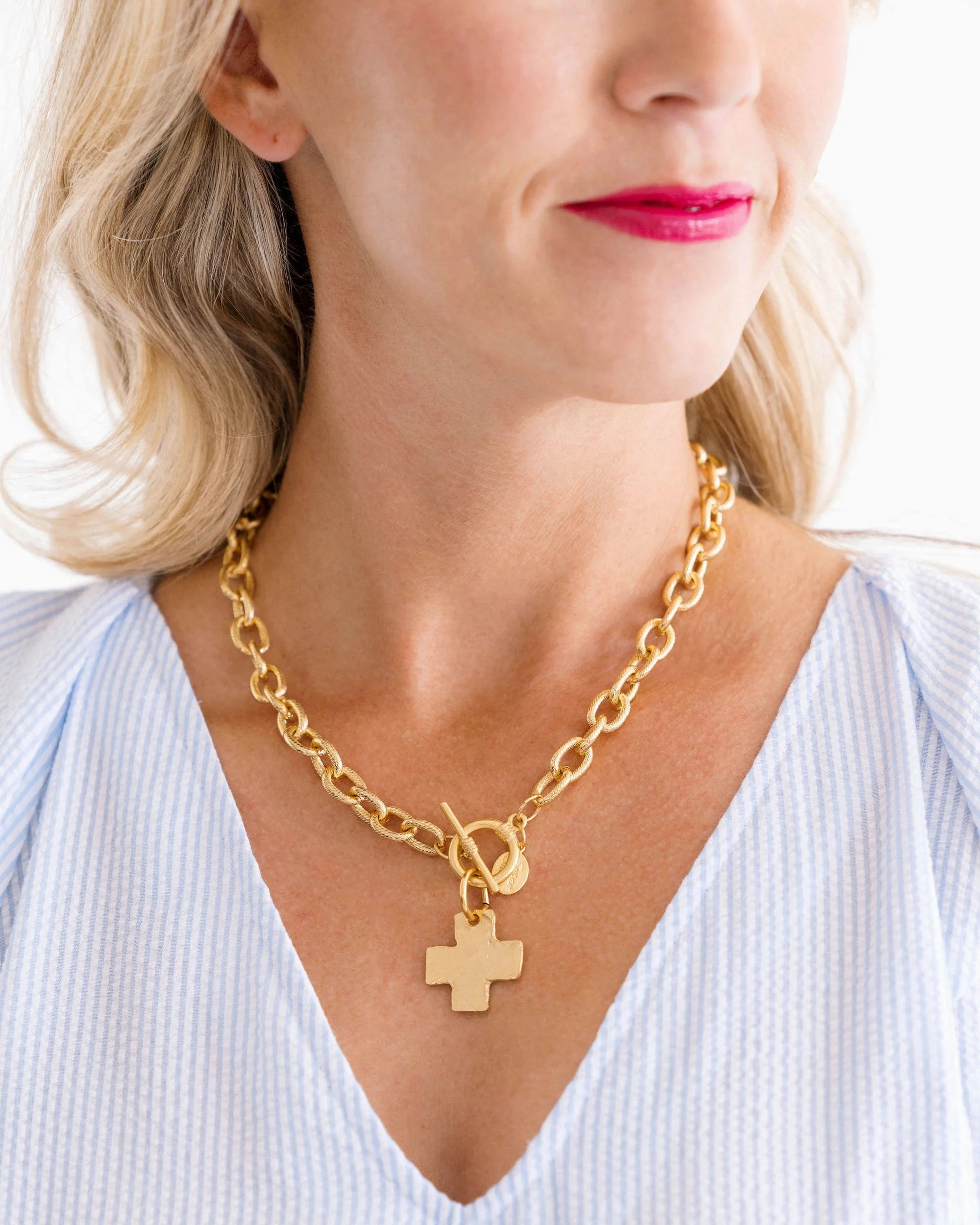 Susan Shaw | Cross Toggle Necklace