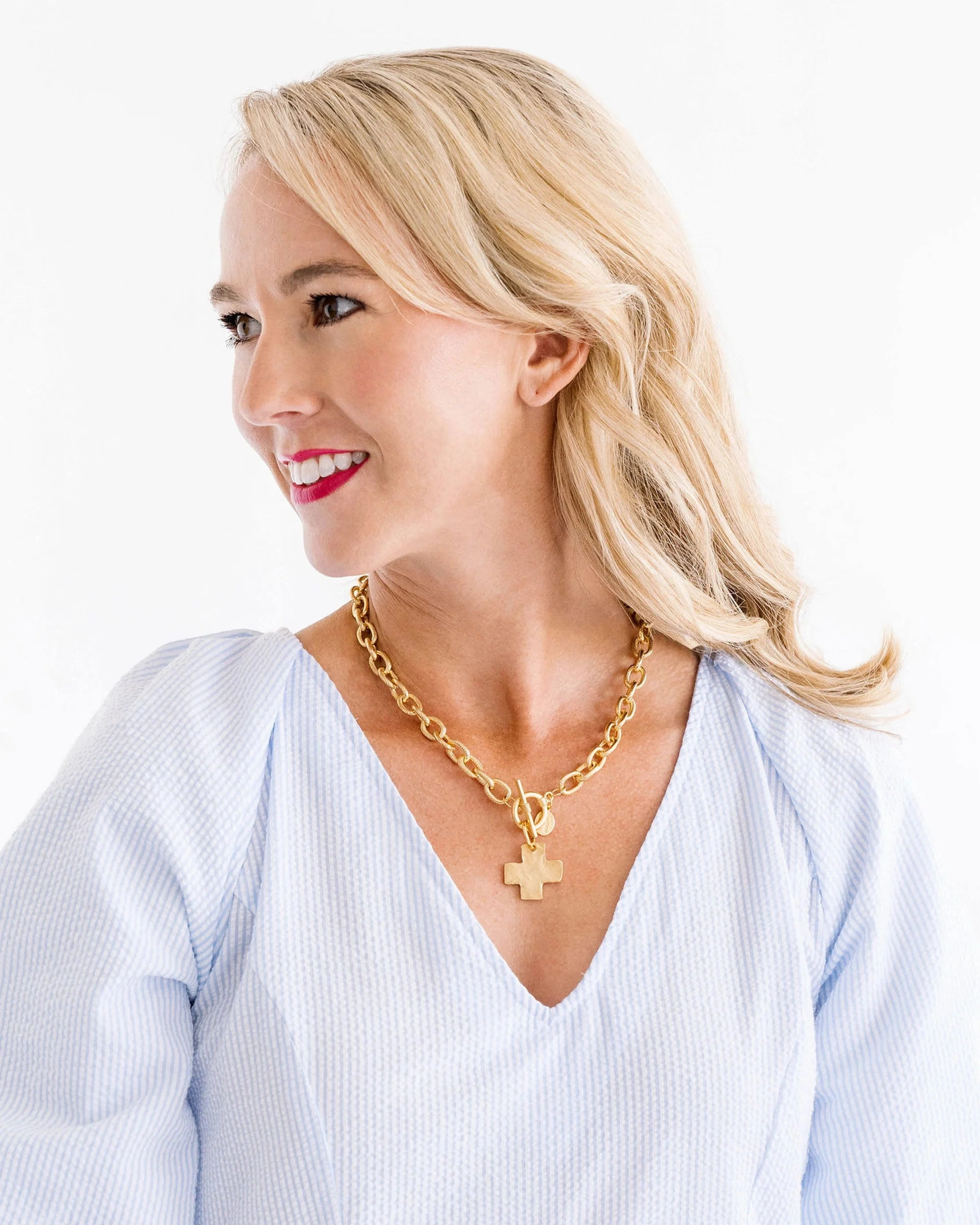 Susan Shaw | Cross Toggle Necklace