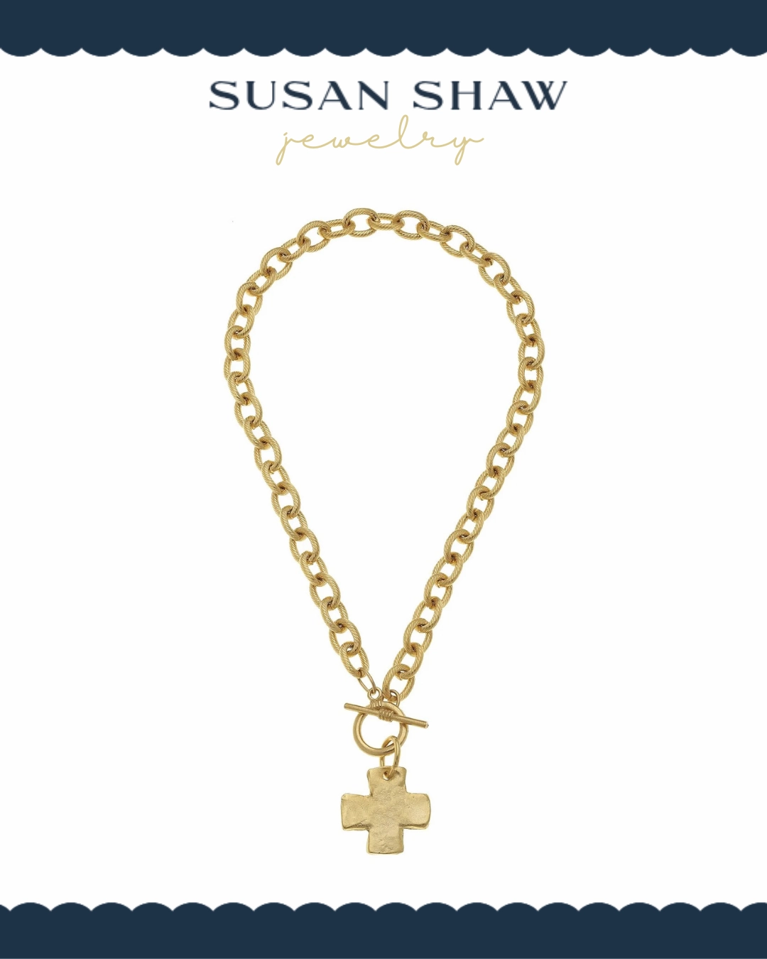 Susan Shaw | Cross Toggle Necklace