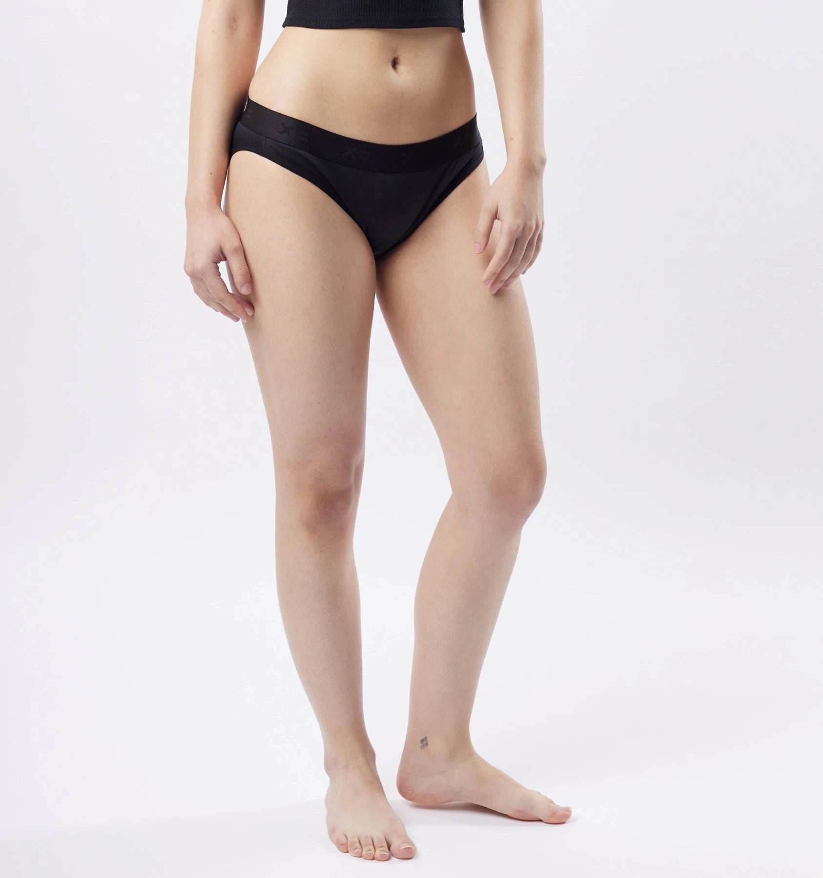 Tucking High Leg Bikini - Black X= Rainbow