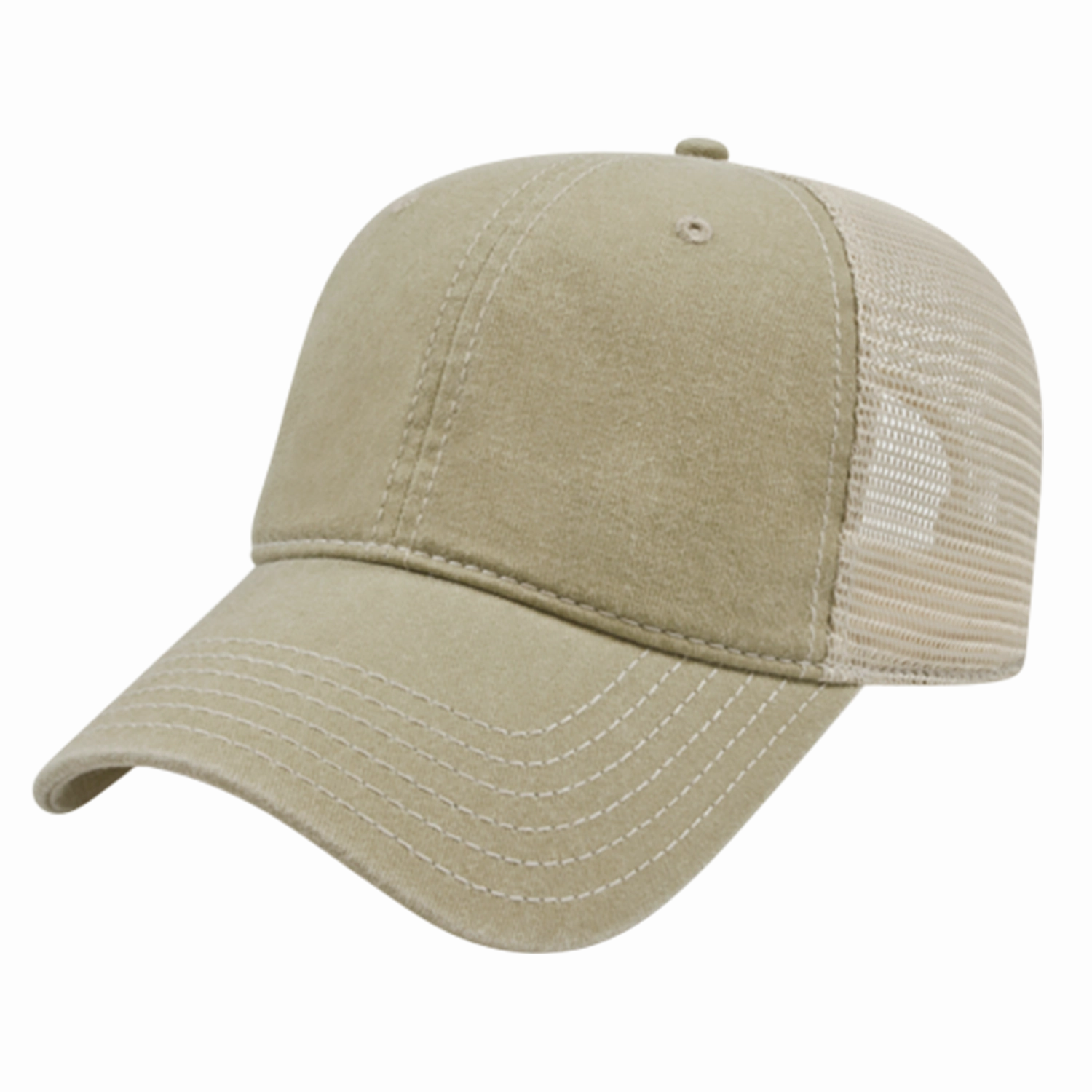 Washed Pigment Dyed with Washed Trucker Mesh Cap