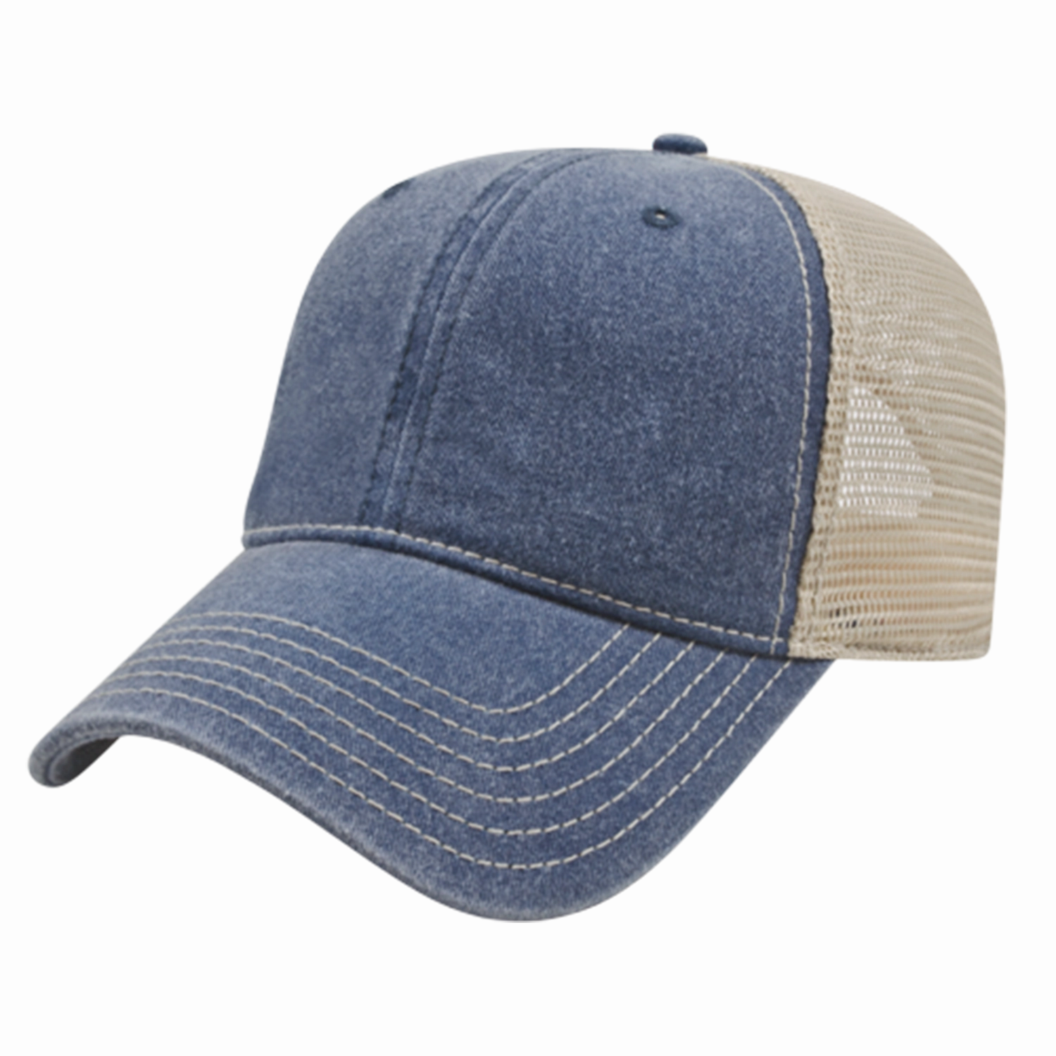 Washed Pigment Dyed with Washed Trucker Mesh Cap
