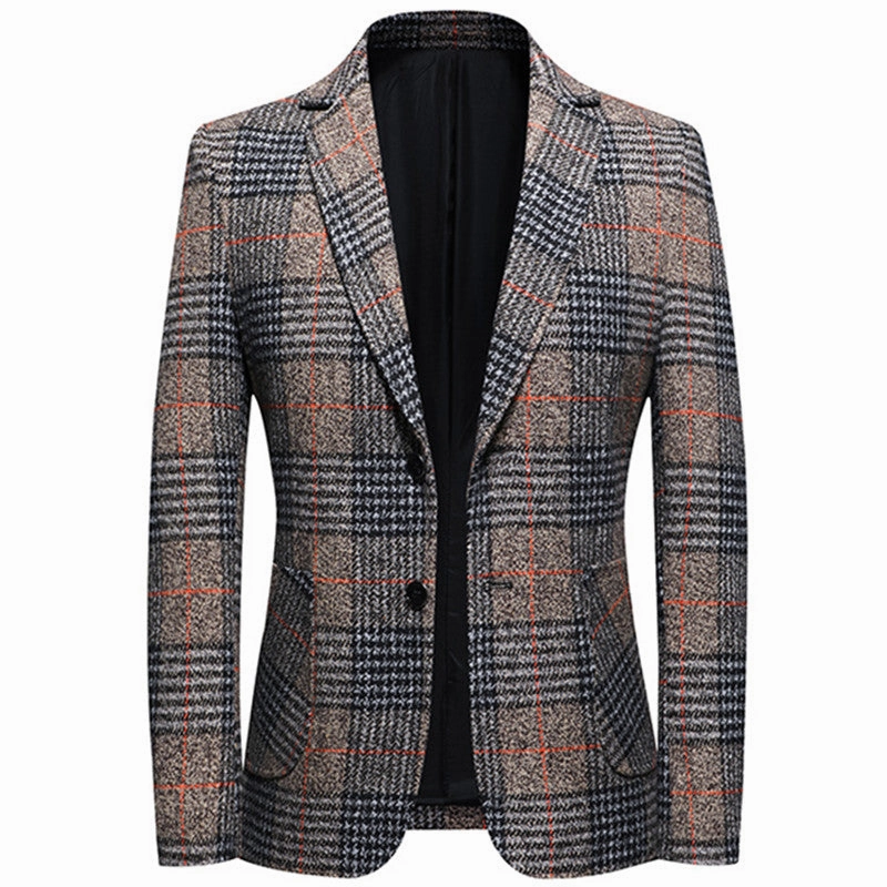 West Louis™ Fashion Plaid Business Suit Jacket Blazer