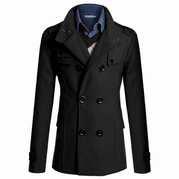 West Louis™ Gentlemen Wool Style Peacoat